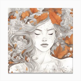 Autumn Girl Canvas Print