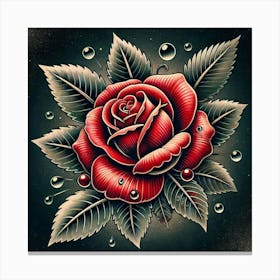 Tattoo Rose 3 Canvas Print