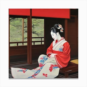 Geisha Beauty Canvas Print