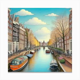 Amsterdam Canal 9 Canvas Print