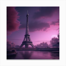Eiffel Tower Celestial Landscape Canvas Print