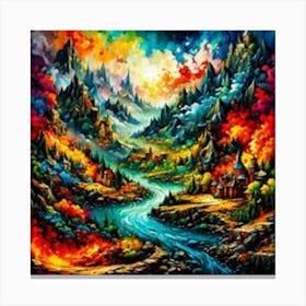 Valley Of Rainbows Canvas Print