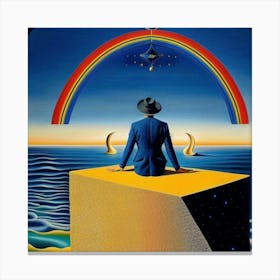 a mystical dreamscape; rainbow nightmare fueled Bubble. neo-surrealism , Canvas Print