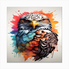 Colorful Eagle Painting Canvas Print