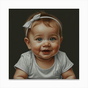 Default Trendy Baby Hapiness Drawing 0 (1) Canvas Print