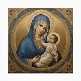 Virgin And Child 2 Canvas Print