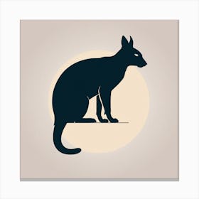 Kangaroo Silhouette Canvas Print