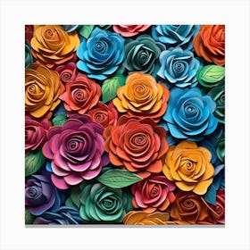 Paper Roses 4 Canvas Print