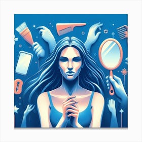 Illustration Of A Woman 1 Canvas Print