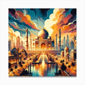 Taj Mahal Painting 1 Canvas Print