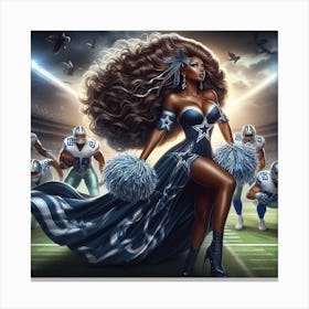 Cowboy Cheerleader3 Canvas Print