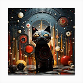 Feline Prism Dance Canvas Print