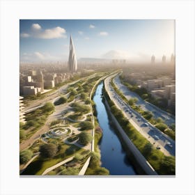 Qatar'S New City Canvas Print