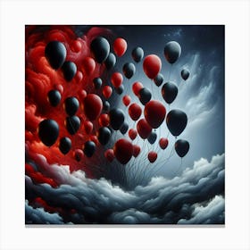 Balloons In The Sky Canvas Print