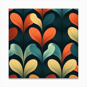 Abstract Floral Seamless Pattern Canvas Print