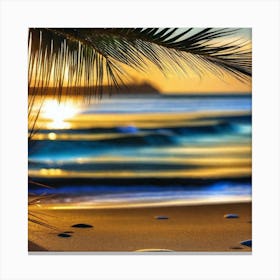 Sunset On The Beach 694 Canvas Print