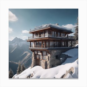 Swiss Chalet Canvas Print