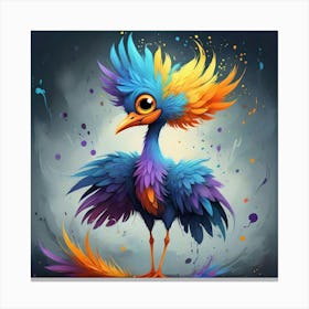 Fantasy Crane, Colorful Bird #2 Canvas Print