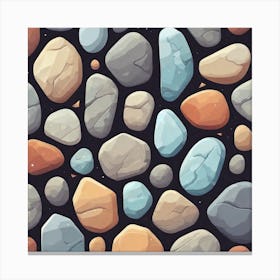 Seamless Pattern Of Stones Canvas Print