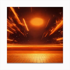 Abstract Orange Light Canvas Print