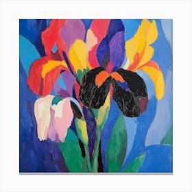 Irises in Matisse Style 4 Canvas Print