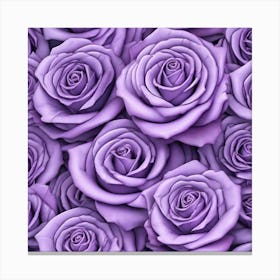Purple Roses Background Canvas Print