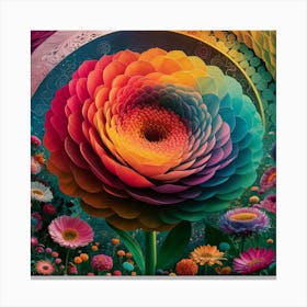 Rainbow Flower 1 Canvas Print