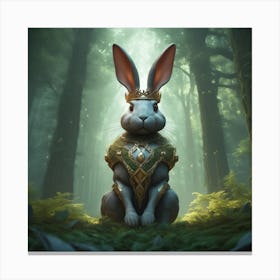 Rabbit In The Forest 32 Canvas Print