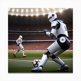 Robot Soccer Game Canvas Print