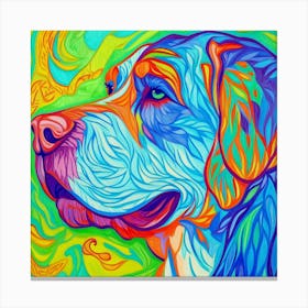 Dog Painting Art Canvas Print