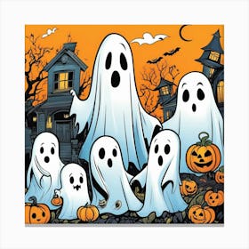 Ghosts Of Halloween Canvas Print