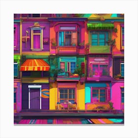 Psychedelic House Canvas Print