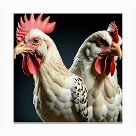 Two Chickens Canvas Print