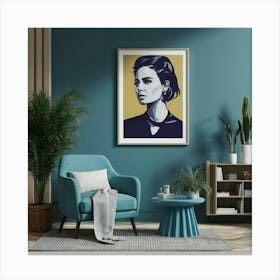 Thinking Blue Line Living Room Art Print Illustrat D5sfofrnsaeuia3dgz8zfq Yo86ulgltbqhnh86pfhuuq Canvas Print