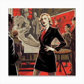 Woman In A Suit 1 Canvas Print