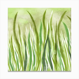 Watercolor Grass Canvas Print