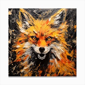 Fox splash Canvas Print