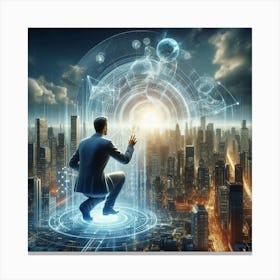 Futuristic Businessman 1 Canvas Print