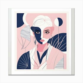 Default Pink Navy Art Print 3 Canvas Print