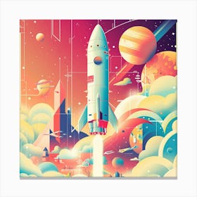 Space Rocket 2 Canvas Print