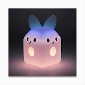 Cute Bunny Night Light Canvas Print