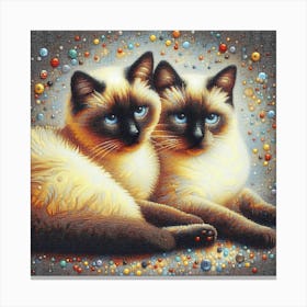 Pair of Siamese cats 4 Canvas Print