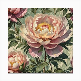 Pink Peonies Canvas Print