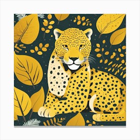 Leopard In The Jungle Canvas Print