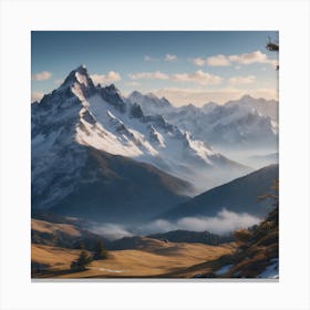 Snowy Mountains Canvas Print