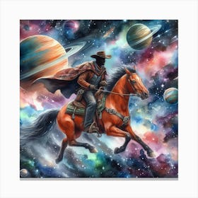 Cowboy In Space 1 Canvas Print