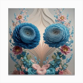 Elegance In Bloom Intricate Floral Arrangement (4) Canvas Print