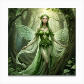 Fairy In The Forest 2 Canvas Print