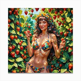 Strawberry Girl Canvas Print