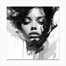 Black And White Painting 4 Canvas Print